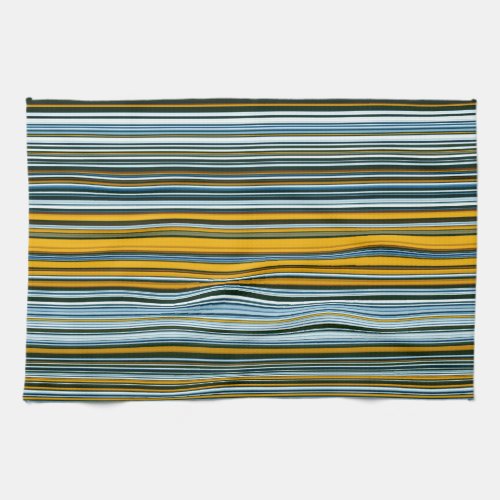 Yellow and Blue Stripes Kitchen Towel