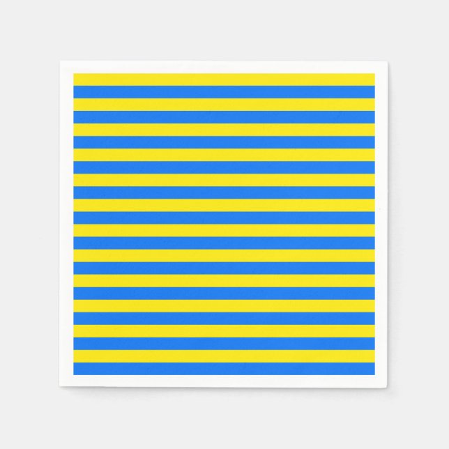Yellow and Blue Stripes Napkins (Front)