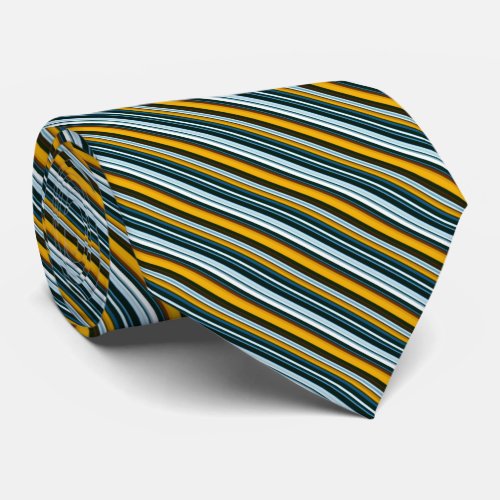 Yellow and Blue Stripes Neck Tie