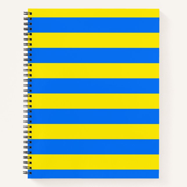 Yellow and Blue Stripes Notebook (Front)
