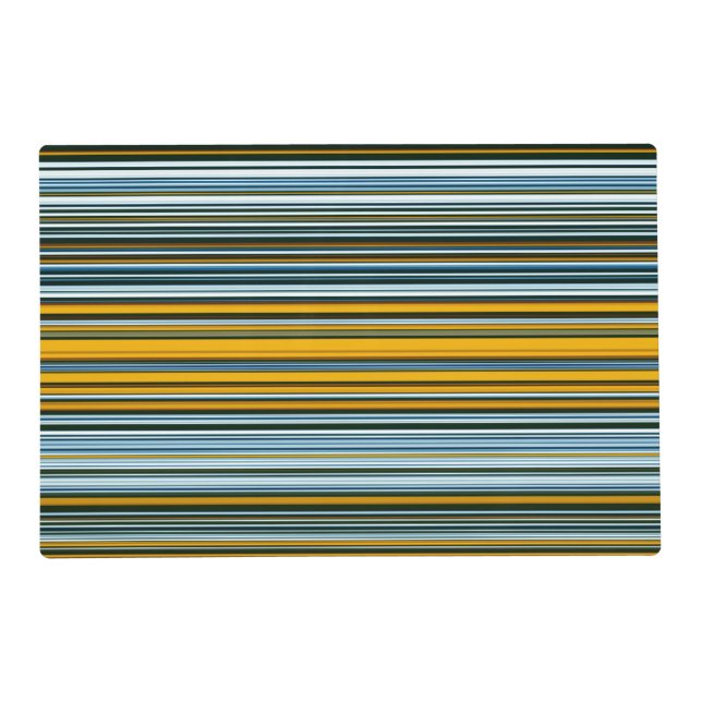 Yellow and Blue Stripes Placemat (Back)
