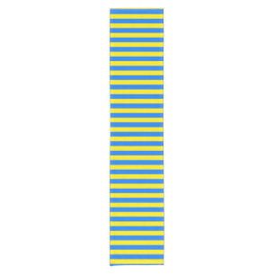 Yellow and Blue Stripes Short Table Runner