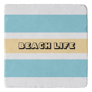 Yellow And Blue Stripes Trivet