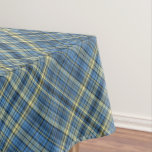 Yellow And Blue Tartan Pattern Tablecloth at Zazzle
