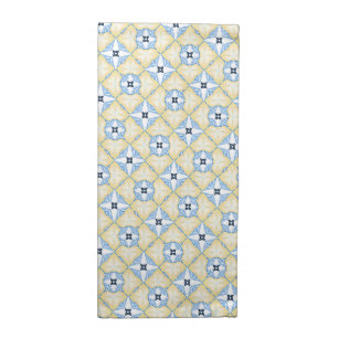 Yellow and Blue Tile Cloth Napkin