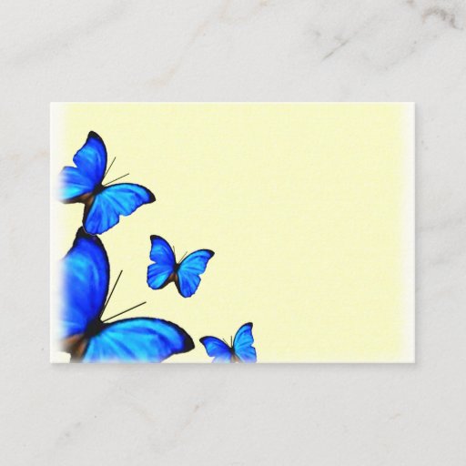 Customizable Yellow and Blue Wedding place cards Business Cards