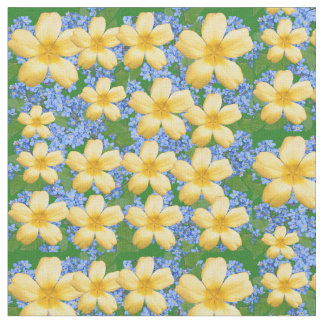 yellow and blue yellow fabric