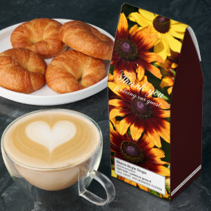 Yellow and Bronze Rudbeckia Floral Thank You Roasted Coffee
