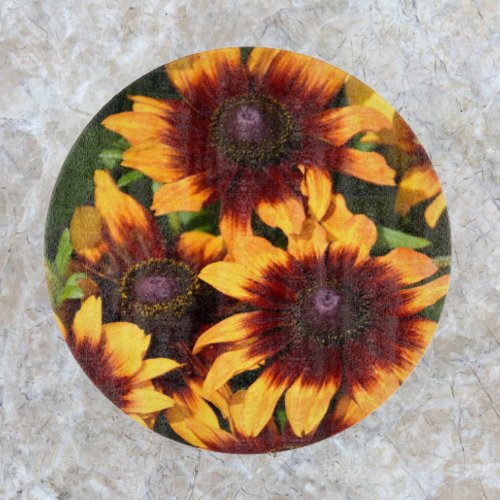 Yellow and Bronze Rudbeckias Floral Cutting Board
