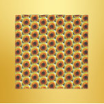 Yellow and Bronze Sunflower Floral Pattern Scarf<br><div class="desc">Accent your wardrobe with this square style,  sheer chiffon scarf that features the photo image of a large,  yellow and bronze colored Sunflower bloom and printed in a repeating pattern. A lovely,  floral design! Select your scarf size.</div>