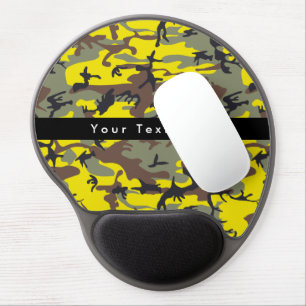 Yellow and Brown Camo, Camouflage, Military, Army Gel Mouse Pad