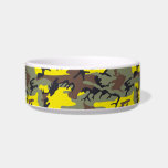 Yellow and Brown Camouflage, Military, Army Bowl<br><div class="desc">Elegant, stylish and sophisticated camouflage pattern in yellow and brown color. Modern and trendy gift, perfect for the military lover in your life.</div>