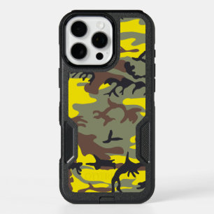 Yellow and Brown Camouflage, Military, Army iPhone 16 Pro Max Case