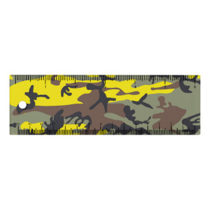 Yellow and Brown Camouflage, Military, Army Ruler