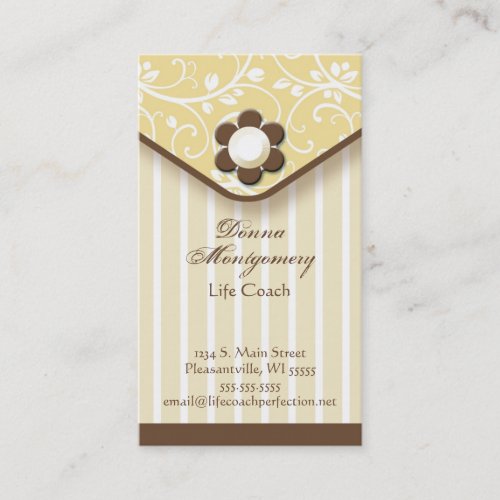 Yellow and Brown Clutch Business Card