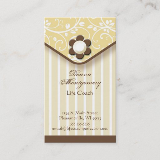 Customizable Yellow and Brown Clutch Business Card