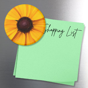 Yellow and Brown Floral Magnet