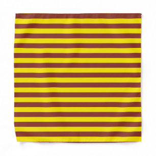 Yellow and Brown Stripes Design Bandana