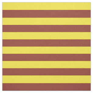 Yellow and Brown Stripes Fabric