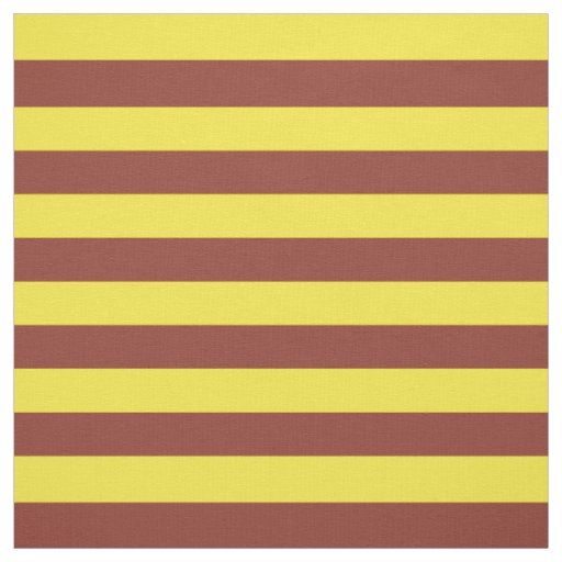 Yellow and Brown Stripes Fabric