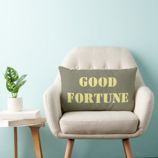 Yellow and Caramel Grey Lumbar Pillow