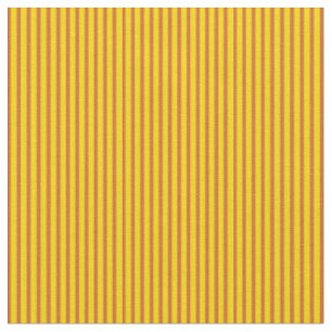 Yellow and Chocolate Colored Lines Fabric