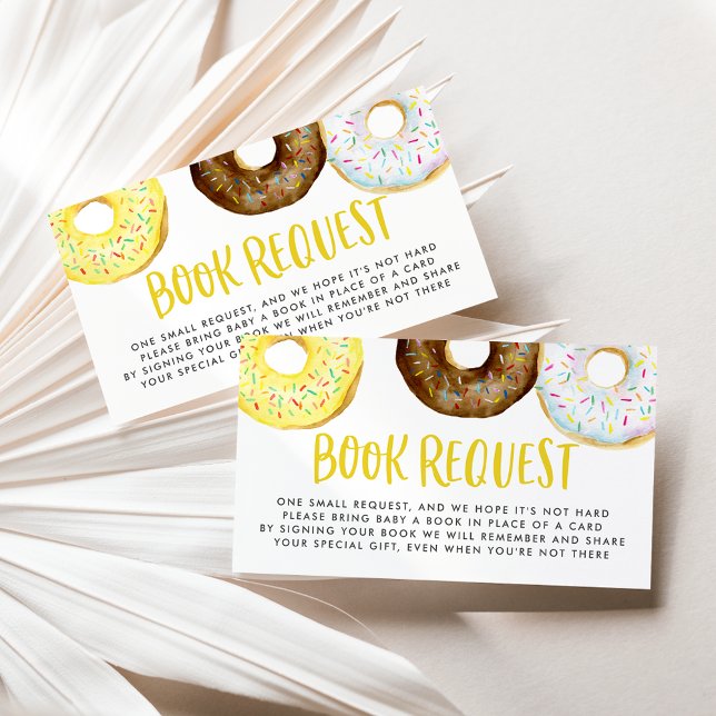 Yellow and Chocolate Sprinkle Donuts Book Request Enclosure Card (Creator Uploaded)