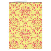 Yellow and Cranberry Pink Damask (Front)