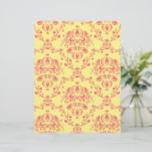Yellow and Cranberry Pink Damask (Standing Front)