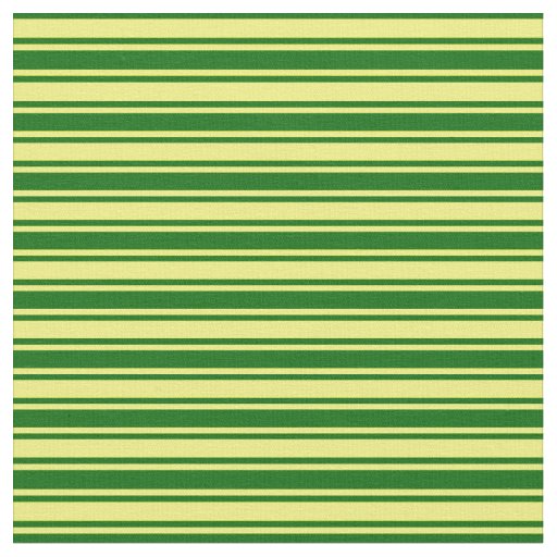 Yellow and Dark Green Pattern of Stripes Fabric