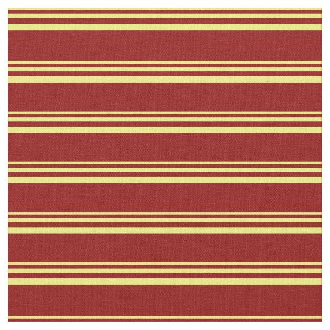 Yellow and Dark Red Pattern Fabric (Close Up)