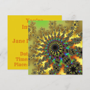 Yellow and Gold Burst Invitation