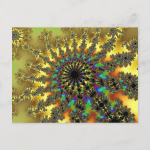 Yellow and Gold Burst Postcard