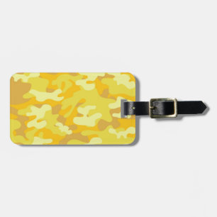 Yellow and Gold Camo Design Luggage Tag