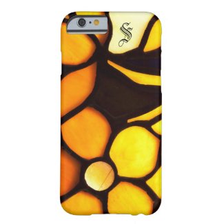 Yellow and Gold Tiffany Flowers Initialized iPhone 6 Case
