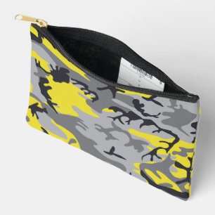 Yellow and Gray Camouflage, Military, Army Accessory Pouch