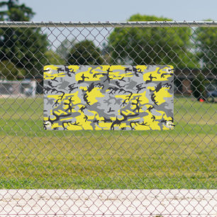 Yellow and Gray Camouflage, Military, Army Banner