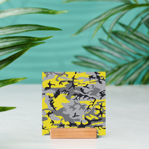 Yellow and Gray Camouflage, Military, Army Holder