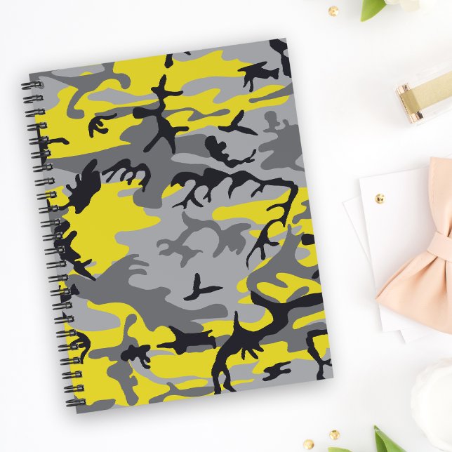 Yellow and Gray Camouflage, Military, Army Notebook (Creator Uploaded)