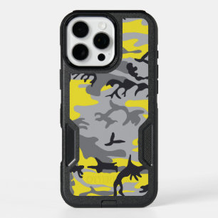 Yellow and Gray Camouflage, Military, Army iPhone 16 Pro Max Case