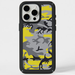 Yellow and Gray Camouflage, Military, Army iPhone 15 Pro Max Case