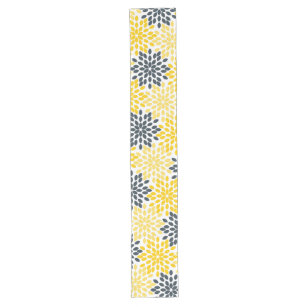 yellow and gray table runner