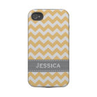 Yellow and Gray Chevron iPhone 4 / 4s Case-Mate Ca