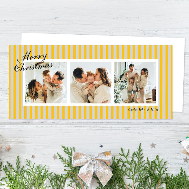 Yellow and Gray Chic Vertical Stripes 3 Photo (Creator Uploaded)