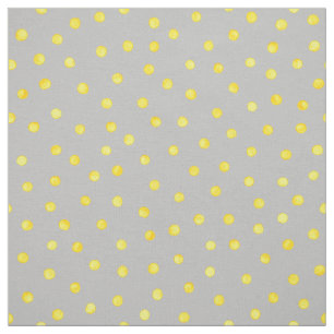 Yellow And Gray Confetti Dots Fabric