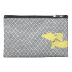 Yellow and Gray Dachshund Make Up Accessory Bag