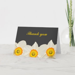 Yellow and Gray Daffodil Flower Thank You