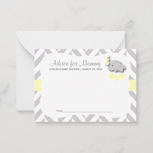 Yellow and Gray Elephant Baby Shower  SM _ Advice