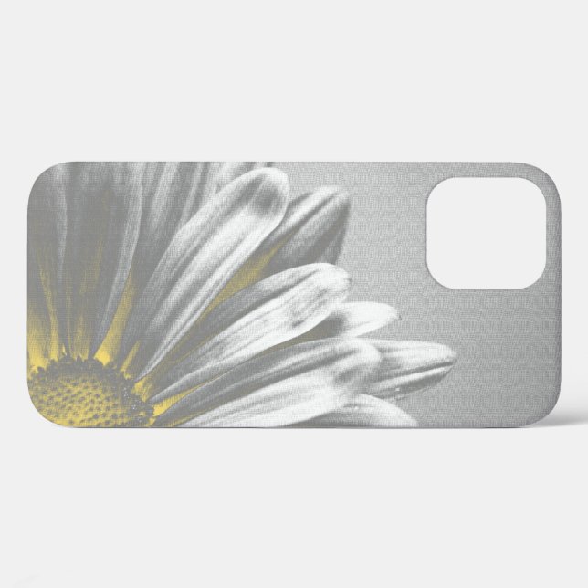 Yellow and Gray Floral Highlights Case-Mate iPhone Case (Back (Horizontal))
