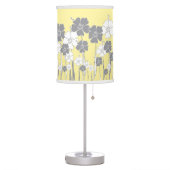 Yellow and Gray Flower Table Lamp (Left)